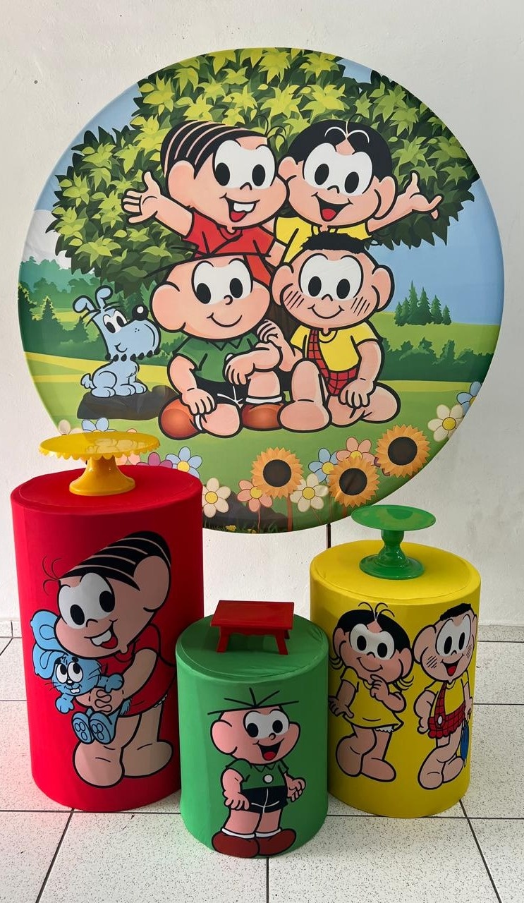 Kit Pegue E Monte Básico Turma da Mônica - Balões de Menina 
