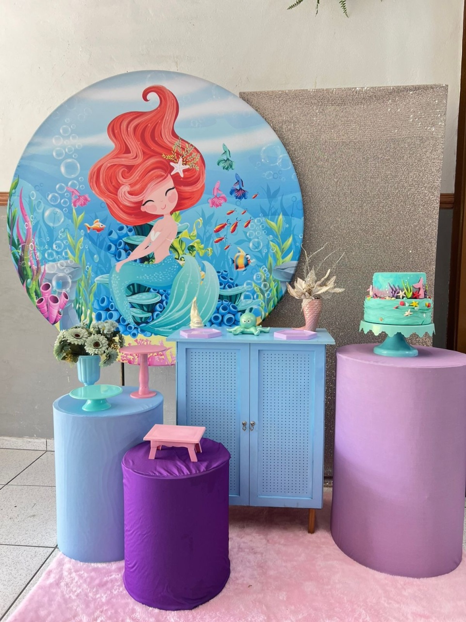 Kit Pegue E Monte Composição Sereia - Balões de Menina 