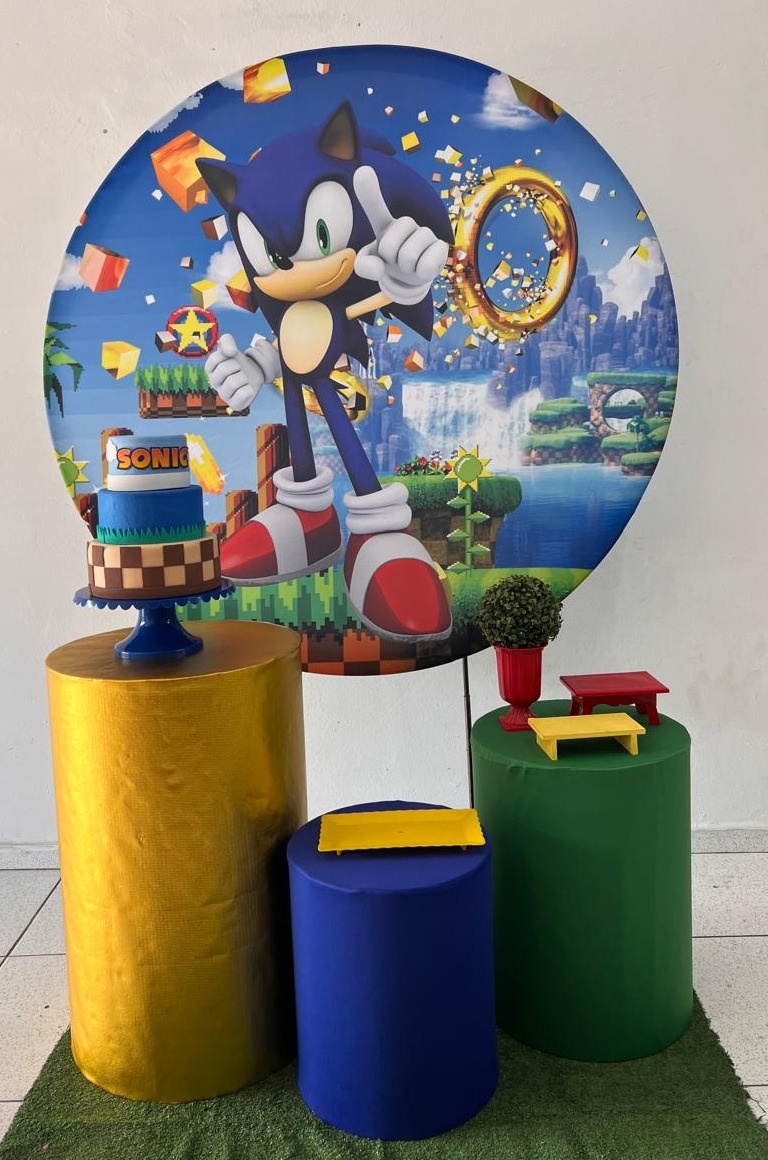 Kit Pegue E Monte Padrão Sonic  - Balões de Menina 