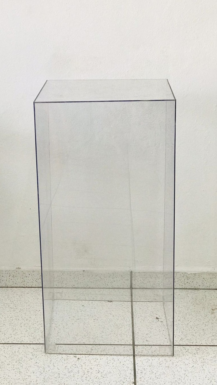 Cubo Acrílico Individual   - Balões de Menina 