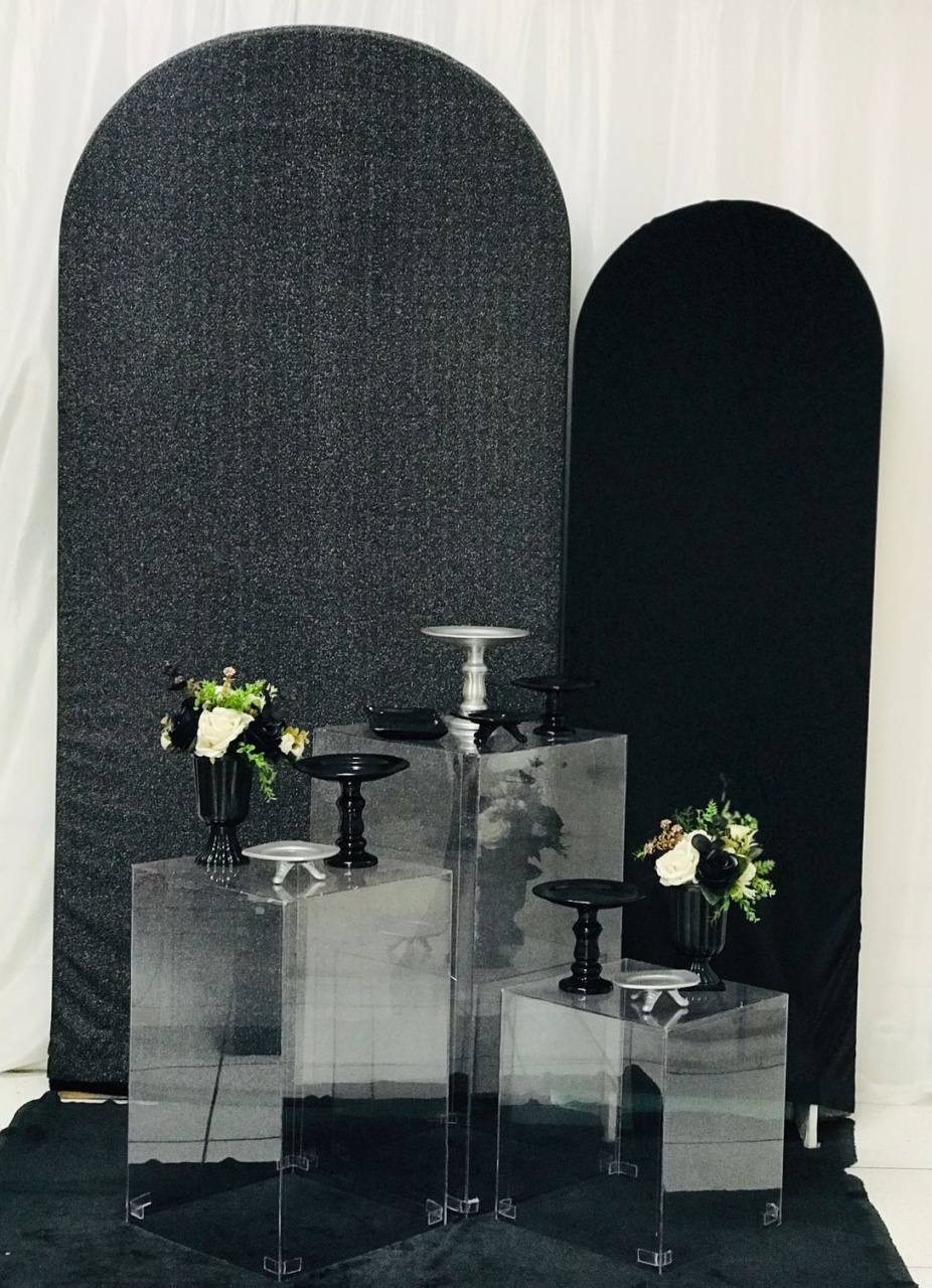 Kit Composição Preto E Prata  - Balões de Menina 