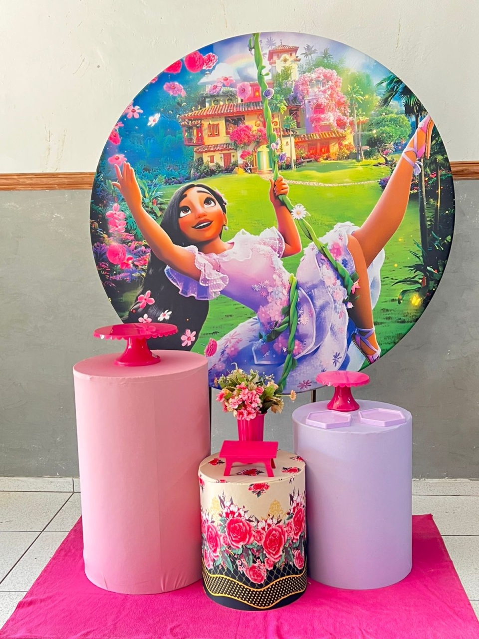 Kit Pegue E Monte Padrão Isabela Encanto - Balões de Menina 