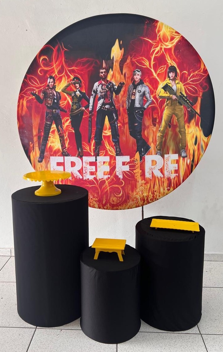 Kit Pegue E Monte Básico Free Fire - Balões de Menina 