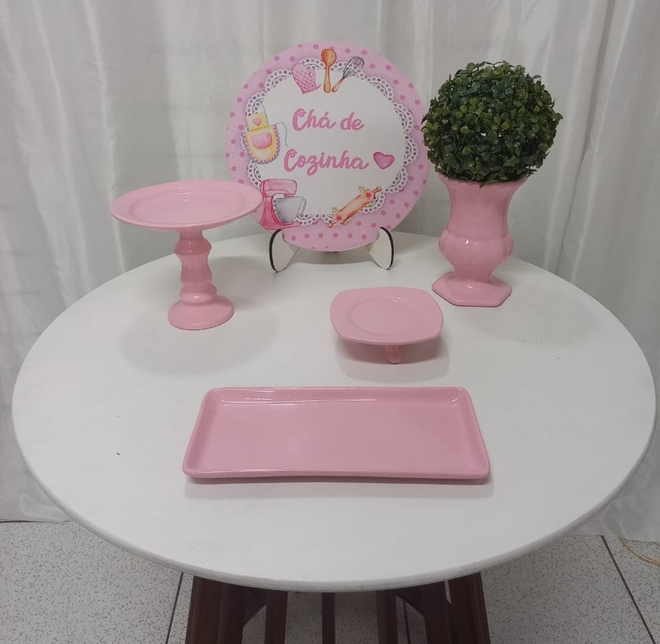 Kit Só Um Bolinho Chá de Cozinha  - Balões de Menina 