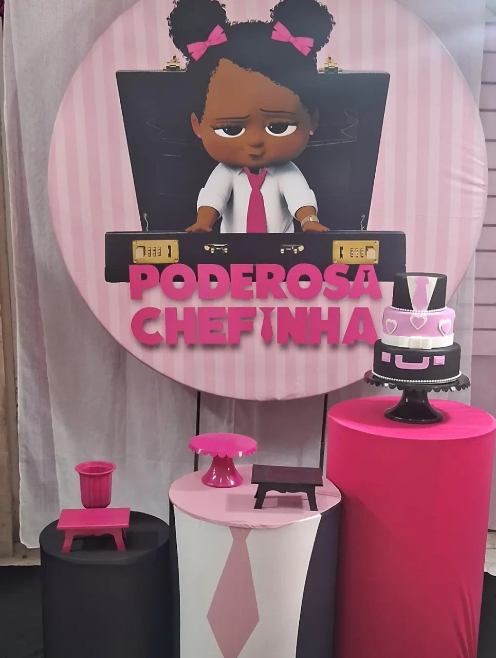 Kit Ouro Poderosa Chefinha Negra  - Balões de Menina 