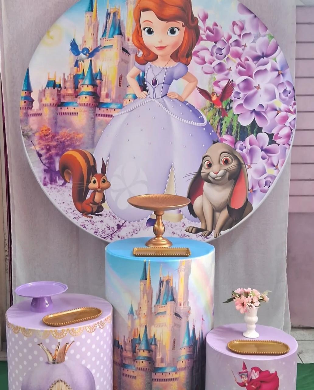 Kit Prata Princesa Sophia  - Balões de Menina 