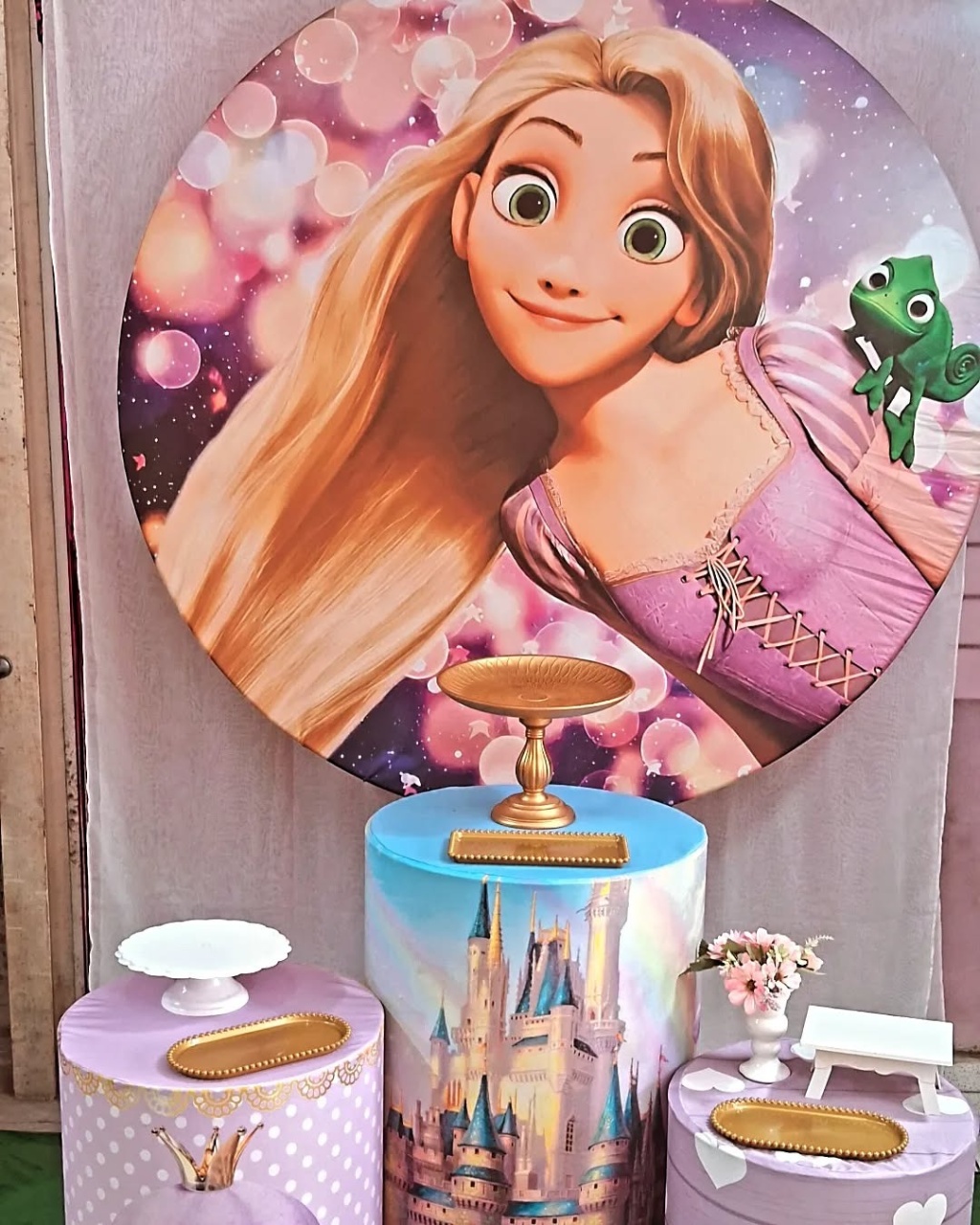 Kit Bronze Rapunzel - Balões de Menina 