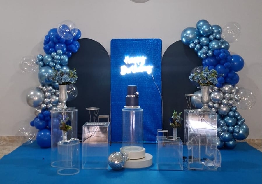 15 Anos Azul - LumyAtelieDecoacao