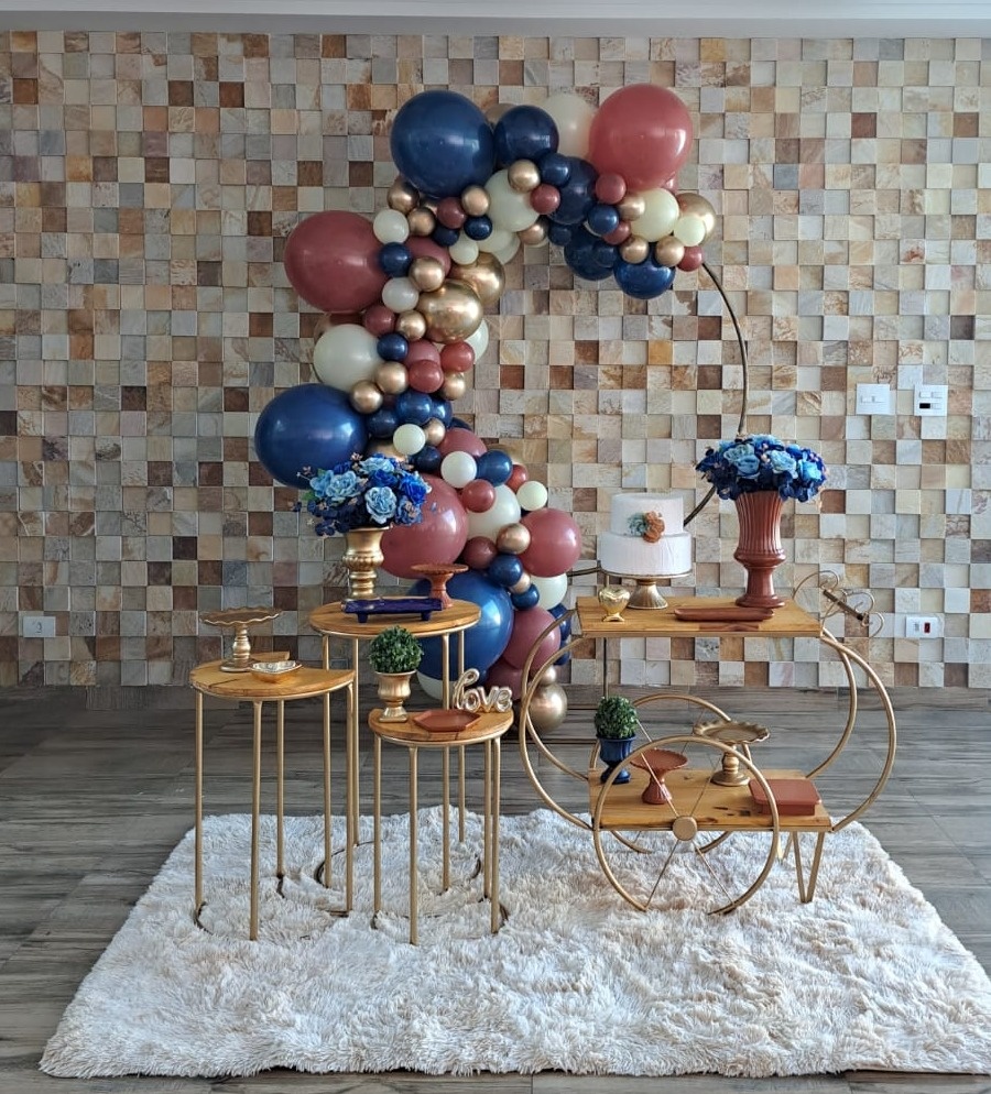 Azul Com Terracota - LumyAtelieDecoacao