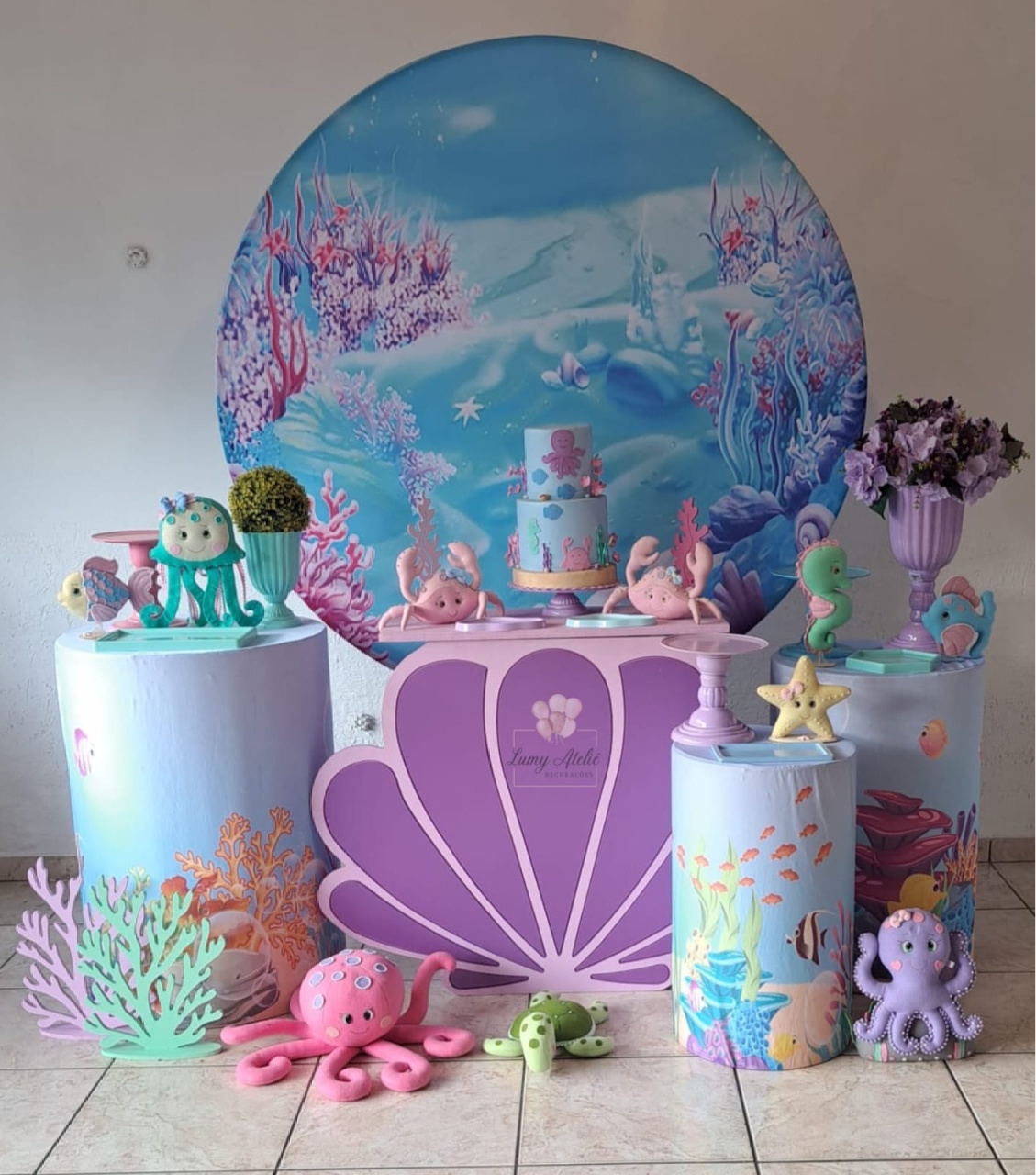 Fundo Do Mar Prata - LumyAtelieDecoacao