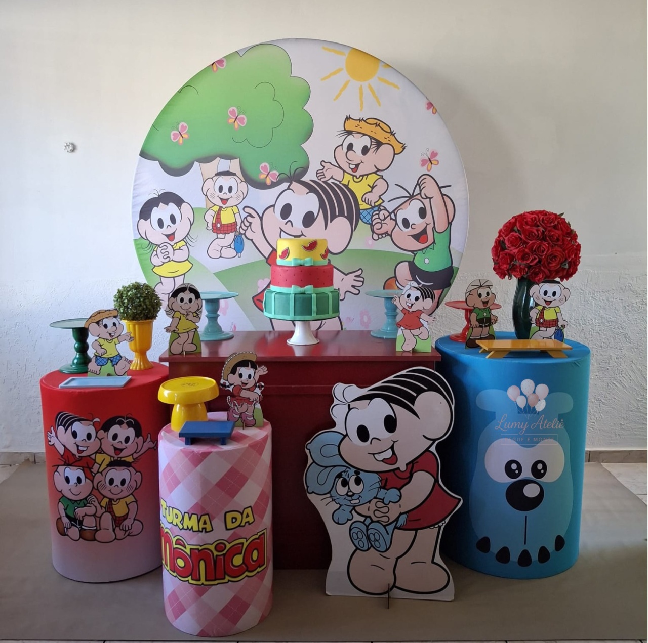 Turma da Monica Prata - LumyAtelieDecoacao