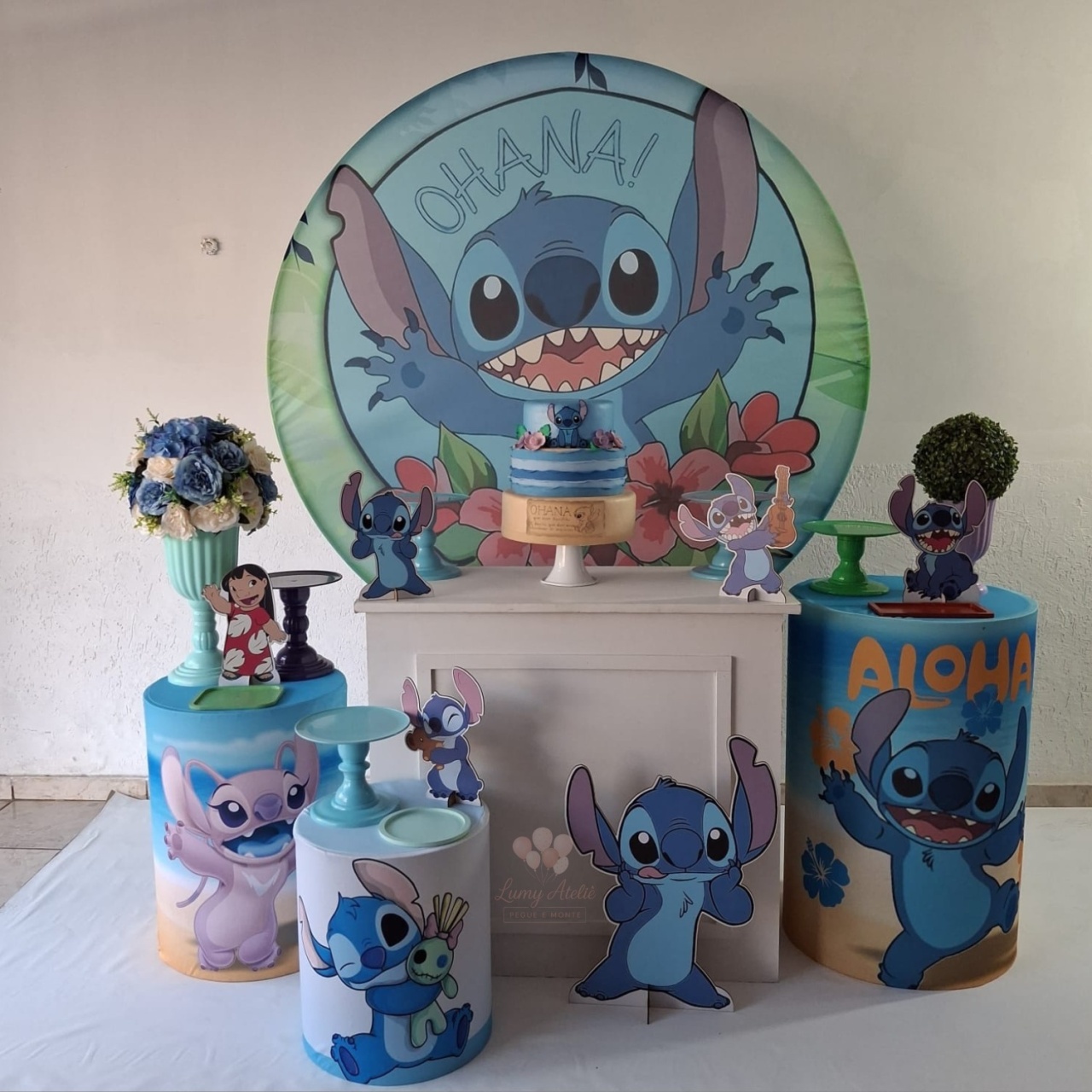 Lilo Stitch Prata - LumyAtelieDecoacao