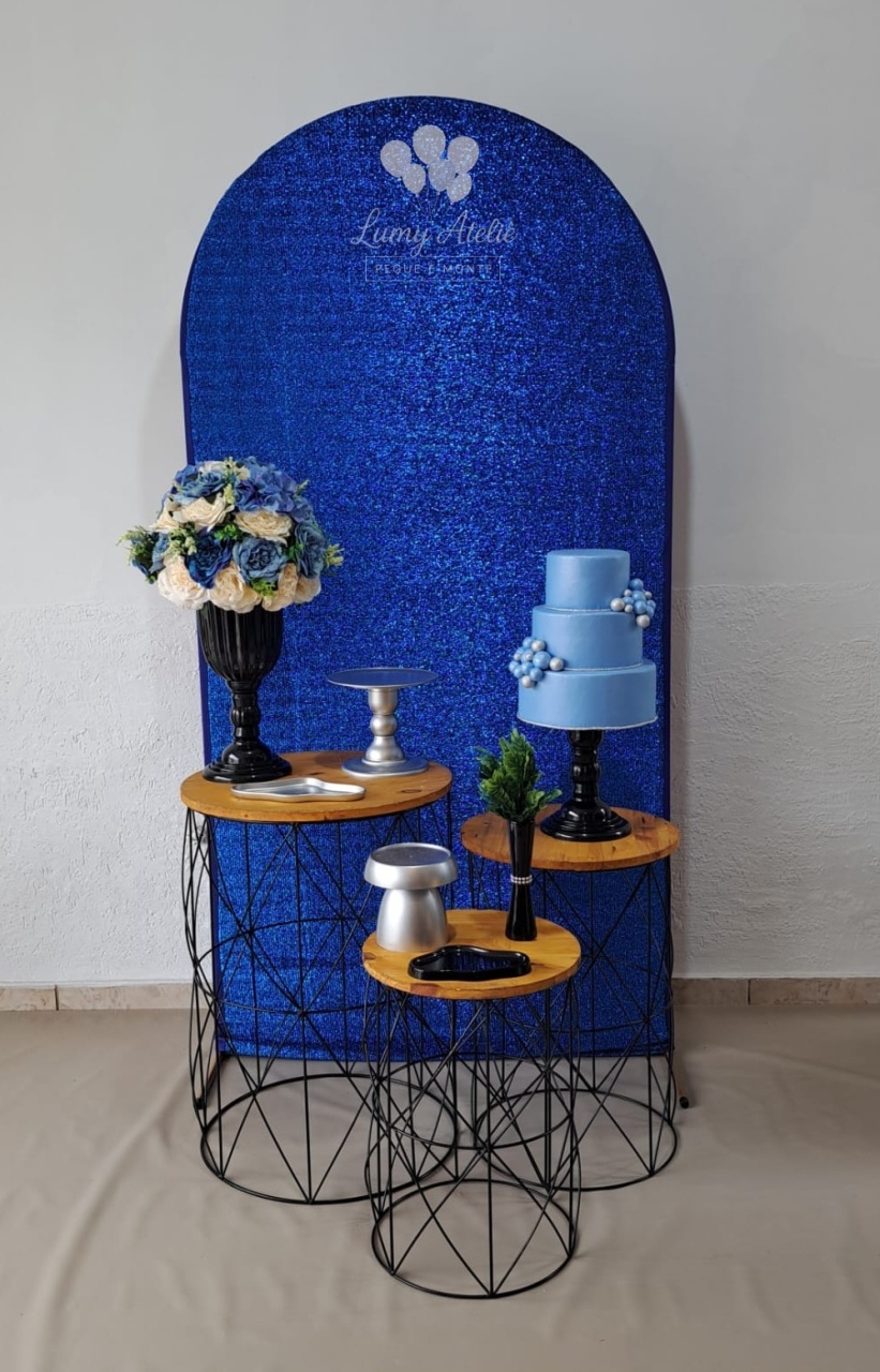 Azul Com Prata  - LumyAtelieDecoacao