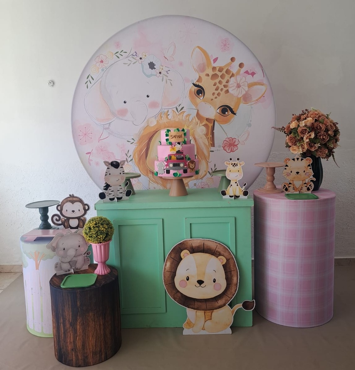 Safari Menina Prata - LumyAtelieDecoacao