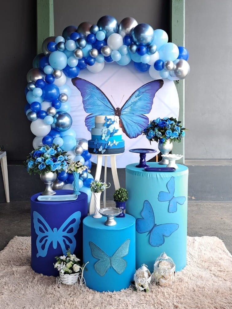 Borboleta Azul - LumyAtelieDecoacao