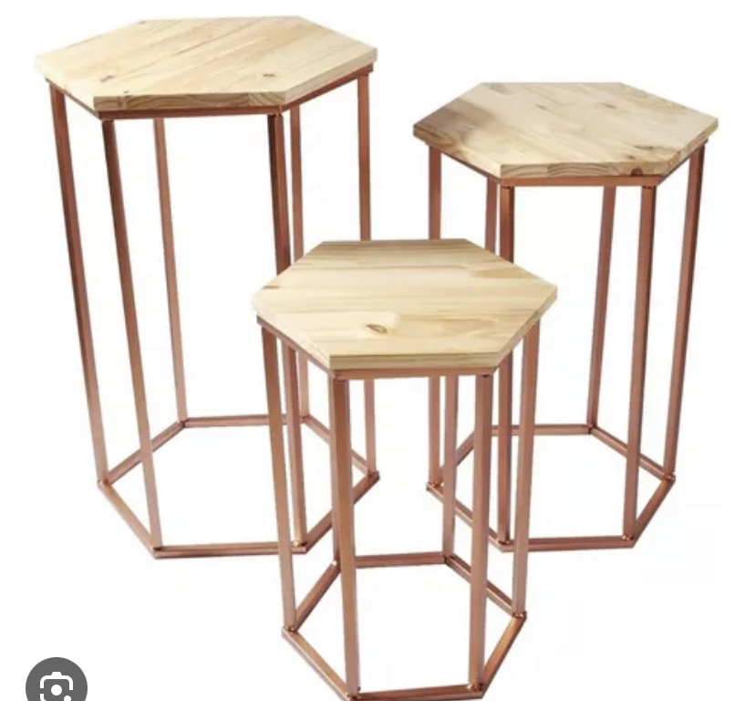 Mesa Sextavada O Trio Rose Gold - Akitem Festa (Thalita Rissato)