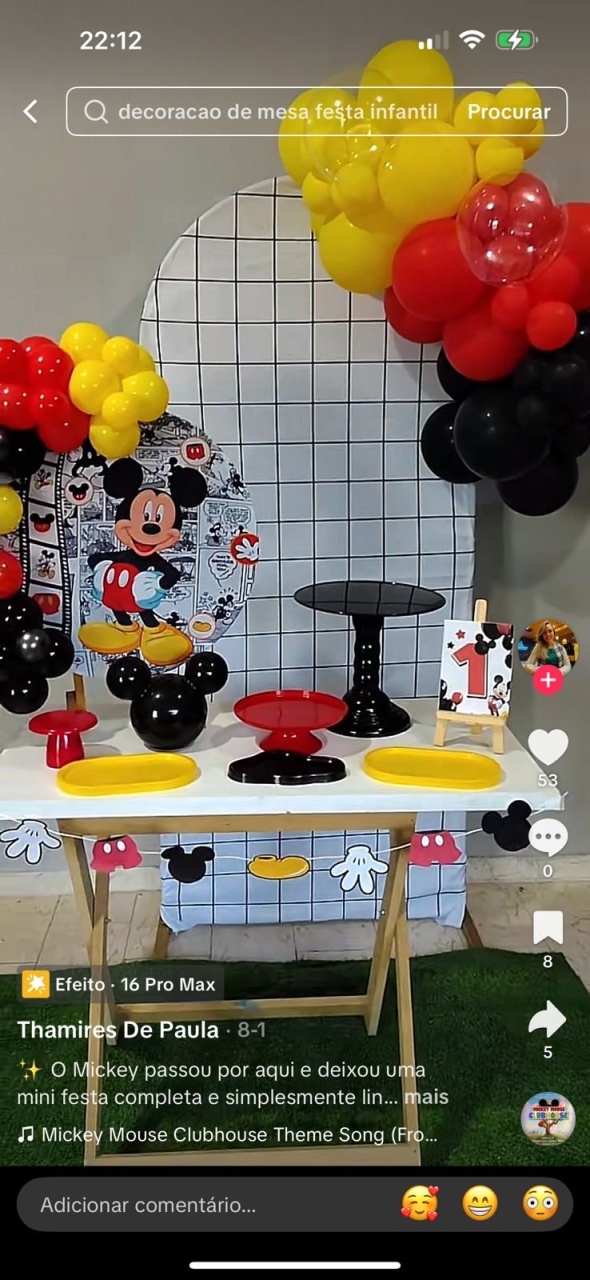 Kit Mesa Mickey  - Akitem Festa (Thalita Rissato)