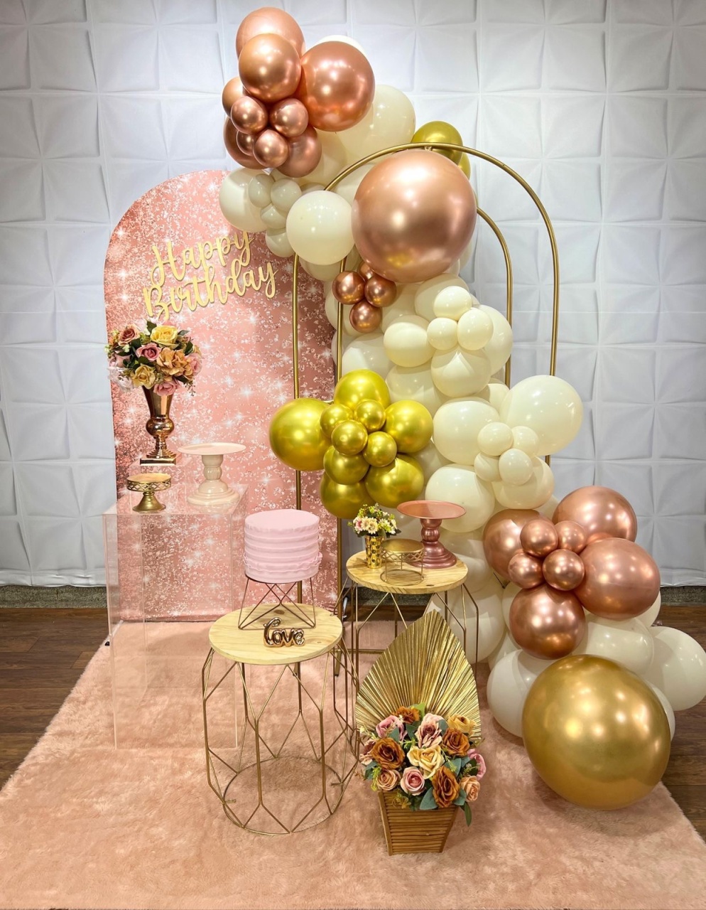 Adulto Feminino Rose Com Brilho 04 - Akitem Festa (Thalita Rissato)