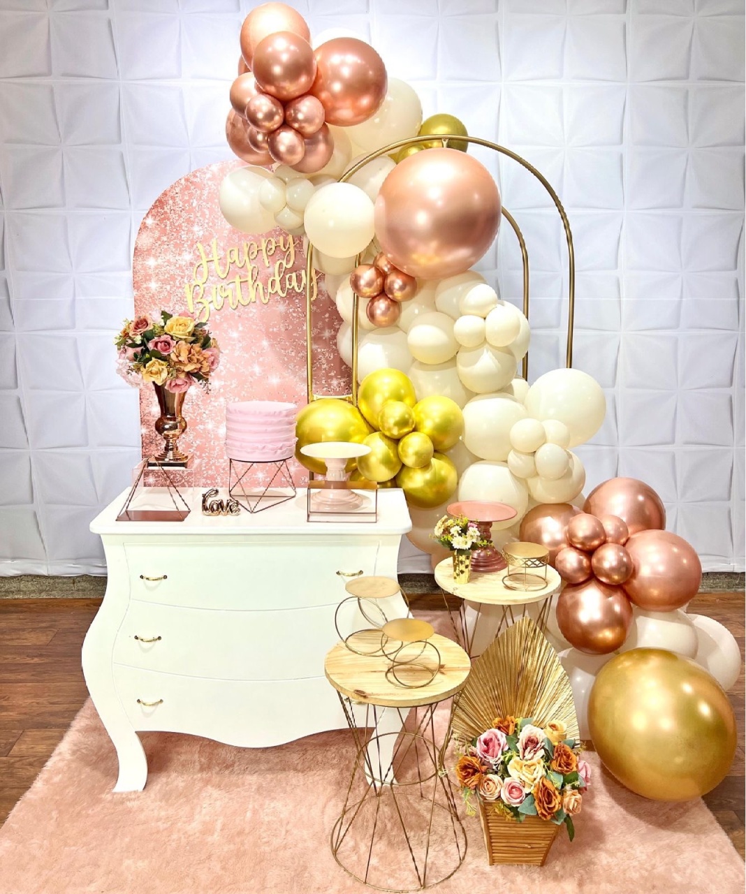 Adulto Feminino Rose Com Brilho 03 - Akitem Festa (Thalita Rissato)
