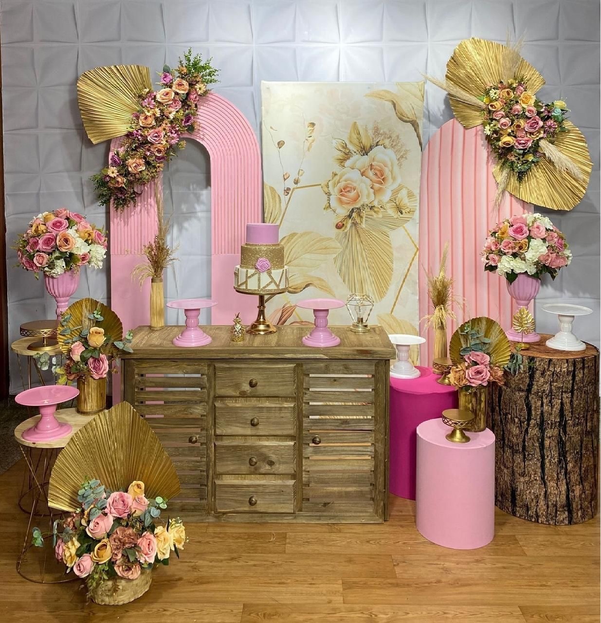 Adulto Kit Grande Rosa Floral - Akitem Festa (Thalita Rissato)