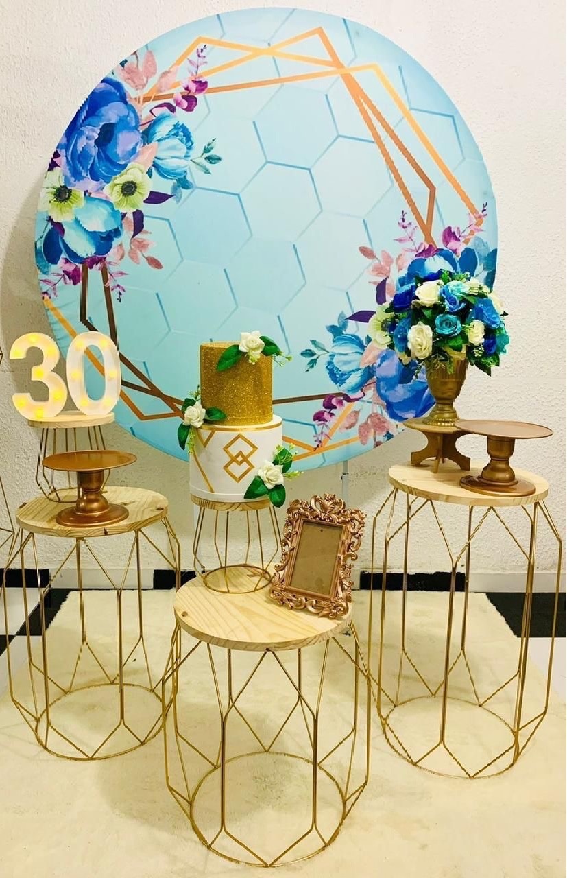 Adulto Floral Azul - Akitem Festa (Thalita Rissato)