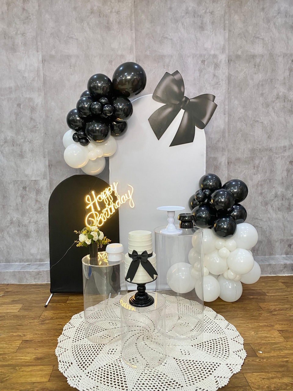 Lacinho Preto Com Branco 03 - Akitem Festa (Thalita Rissato)
