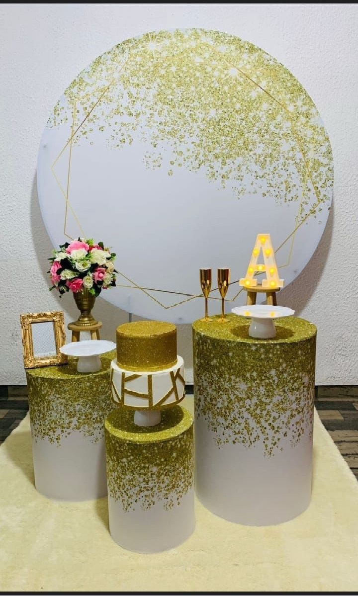 Gliter Branco E Dourado - Akitem Festa (Thalita Rissato)