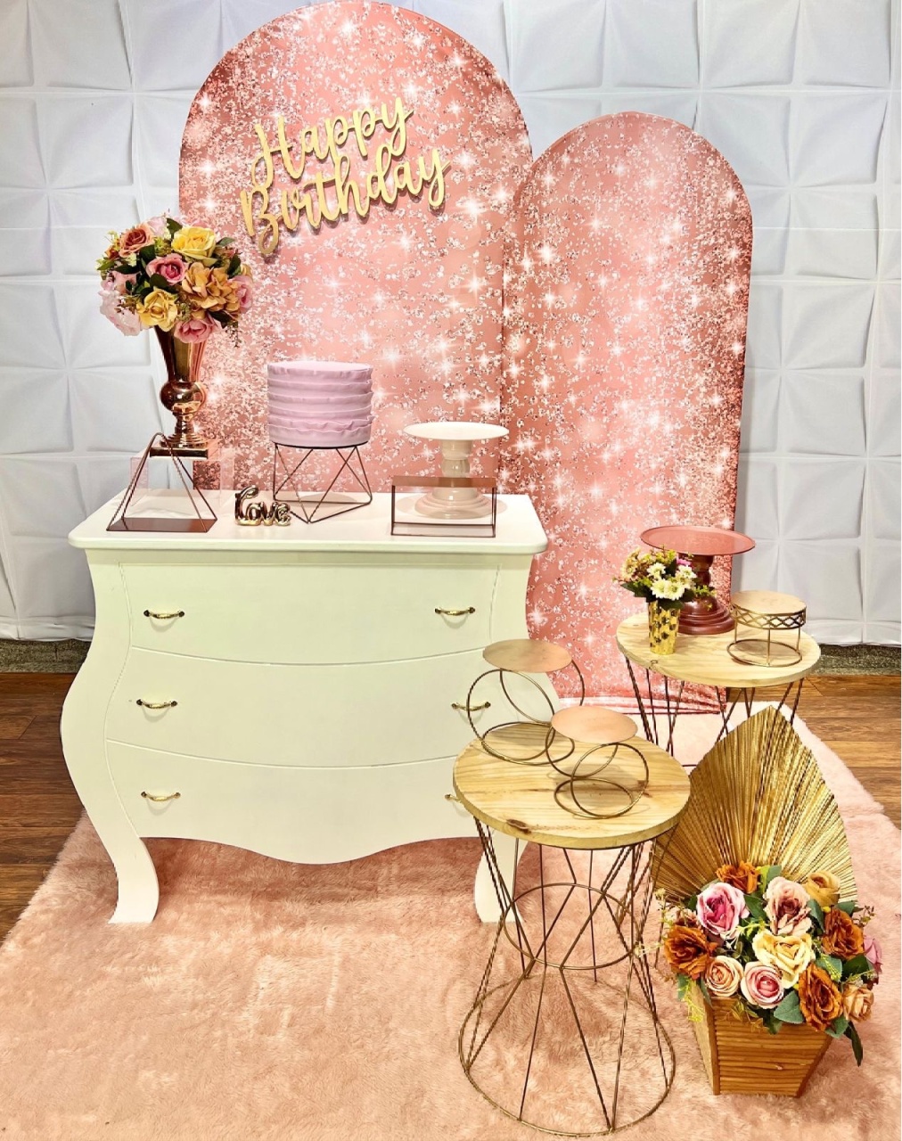 Adulto Feminino Rose Com Brilho 02 - Akitem Festa (Thalita Rissato)