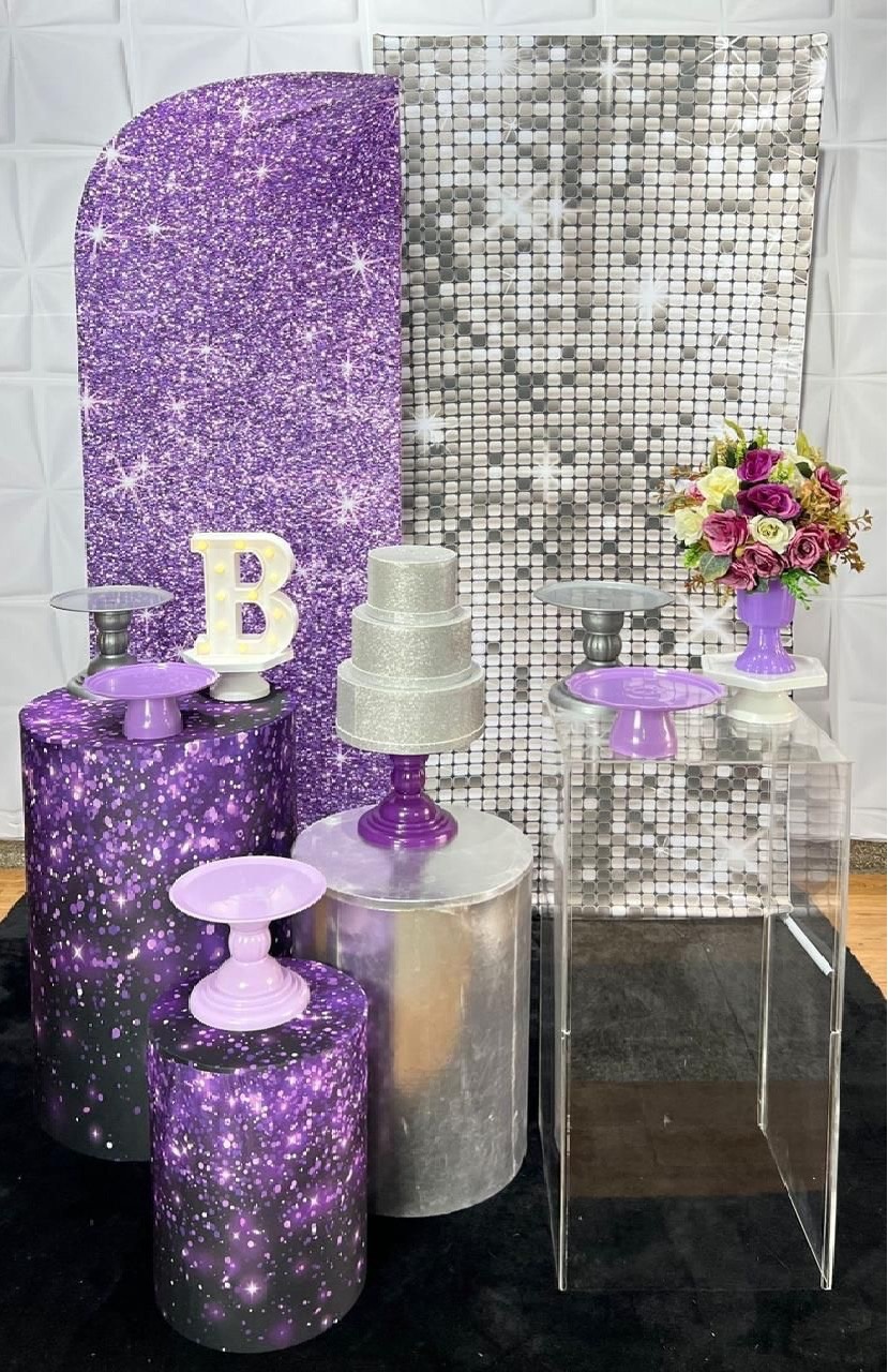 Kit Roxo Com Prata - Akitem Festa (Thalita Rissato)