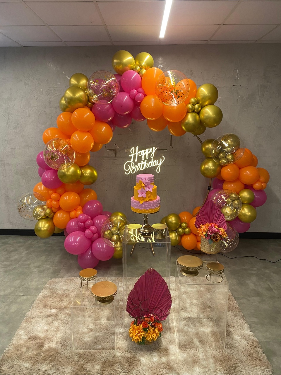 Tropical Rosa Com Dourado - Akitem Festa (Thalita Rissato)