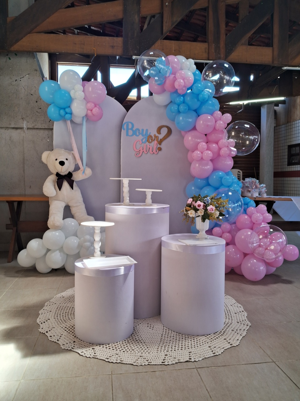 Chá Revelação Azul E Rosa  - JC DECORAÇÕES