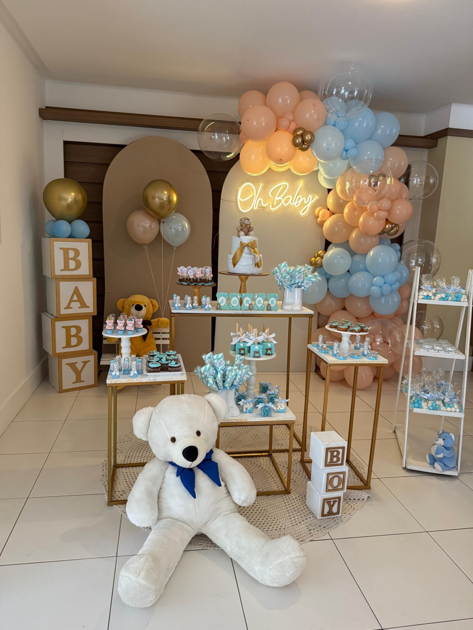 Chá de Bebê Neutro Menino - JC DECORAÇÕES