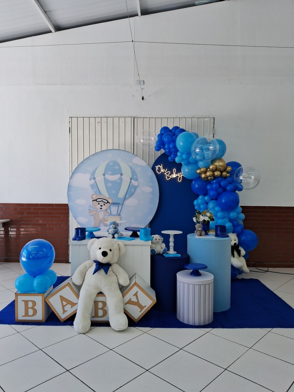 Chá de Bebê Menino Azul Escuro - JC DECORAÇÕES