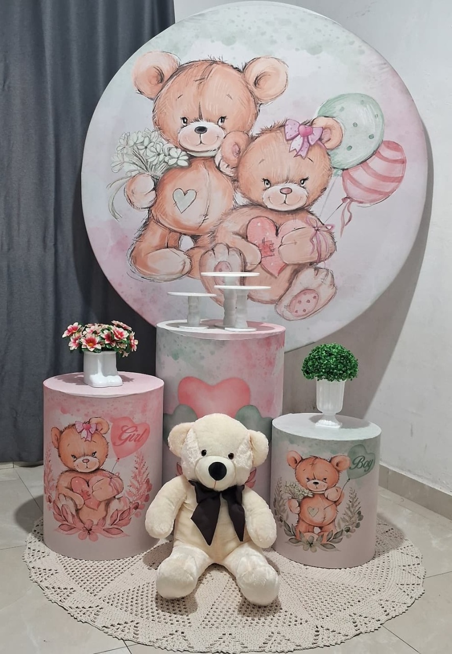 Chá Revelação Rosa E Verde - JC DECORAÇÕES