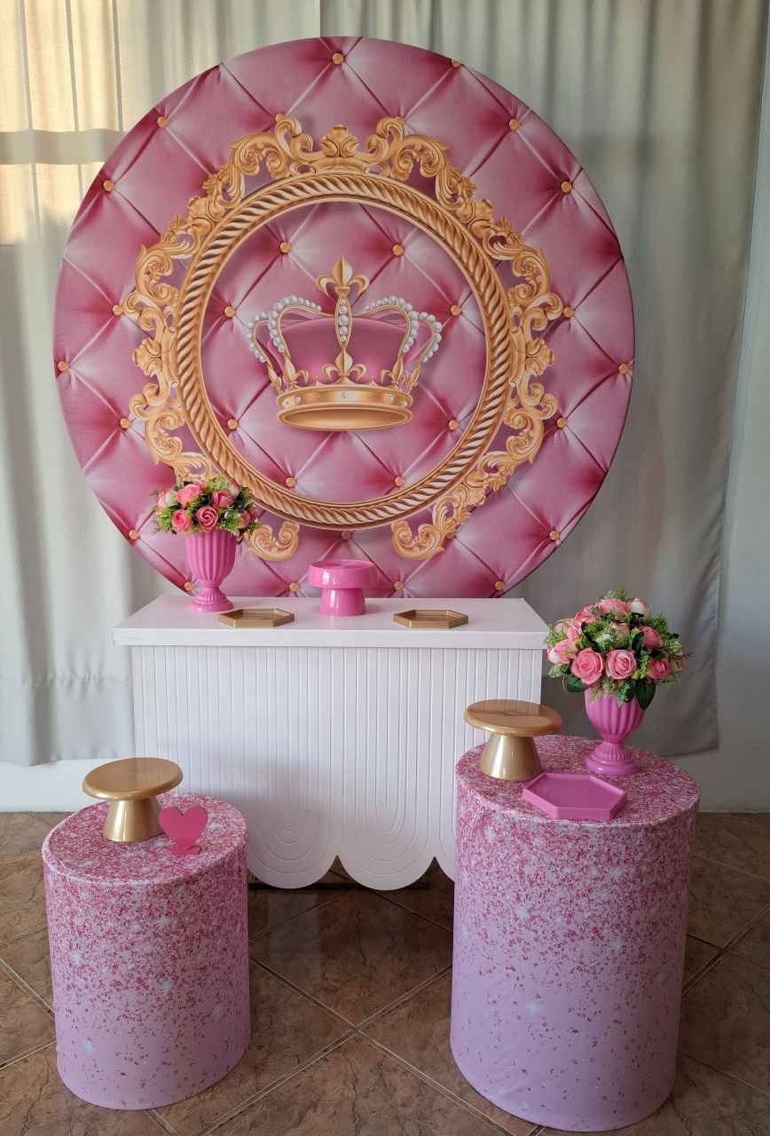 Coroa Rosa Kit Prata - Quel festas ateliê