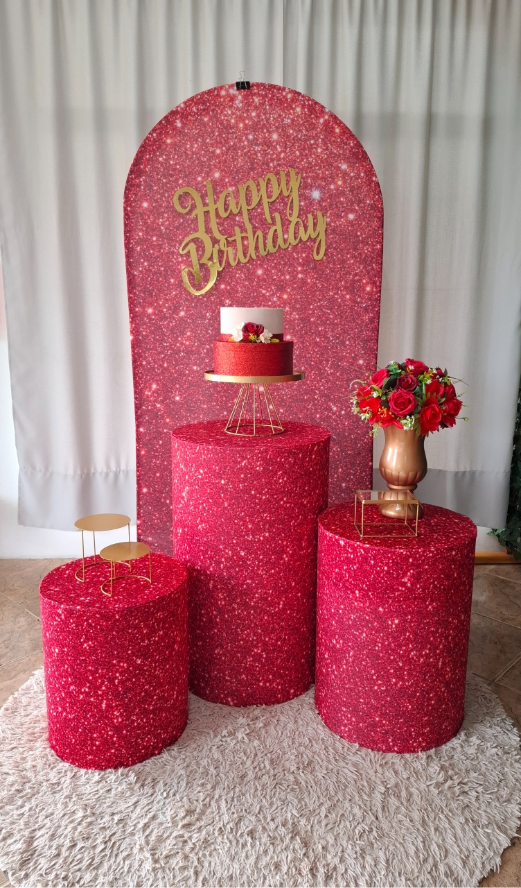 Vermelho Gliter - Quel festas ateliê