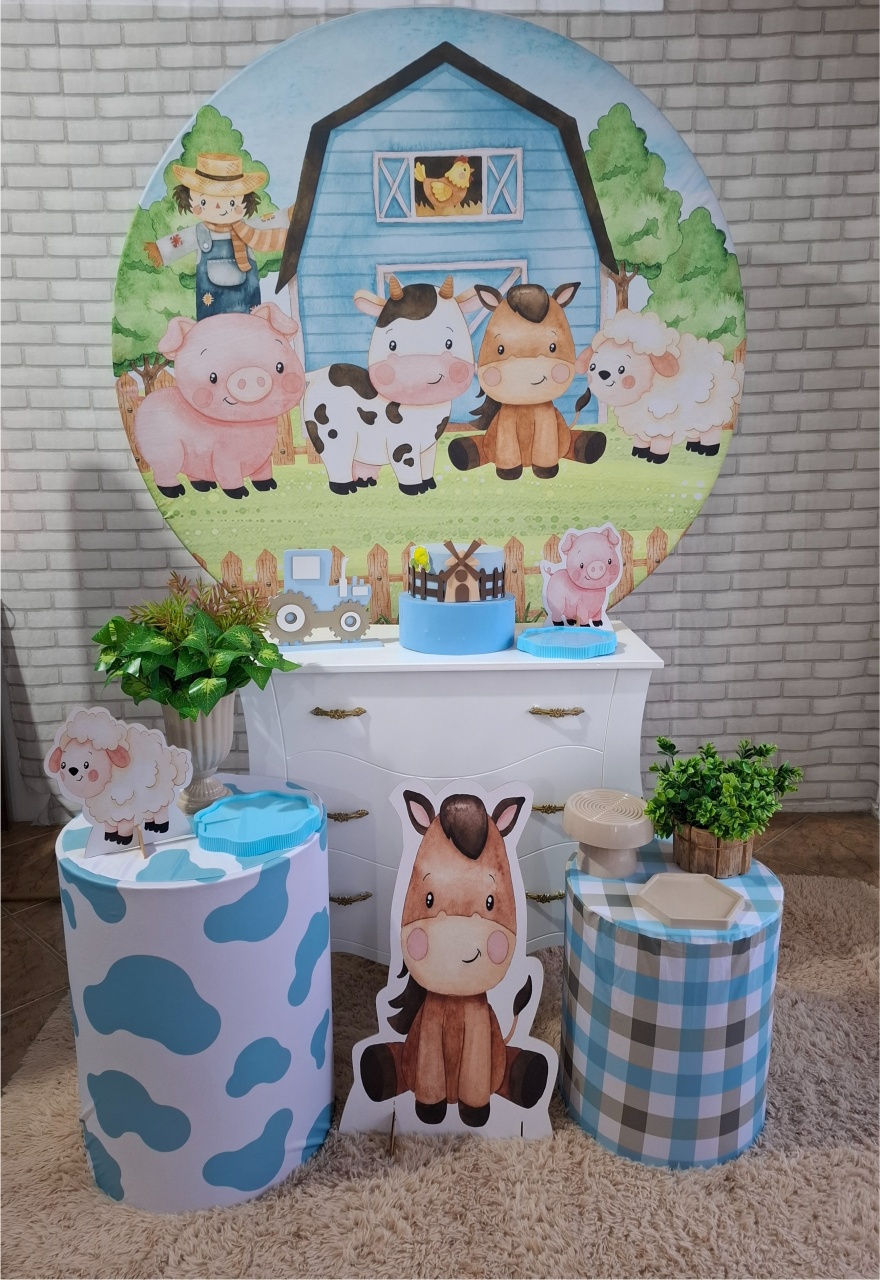 Fazendinha Azul Kit Prata - Quel festas ateliê