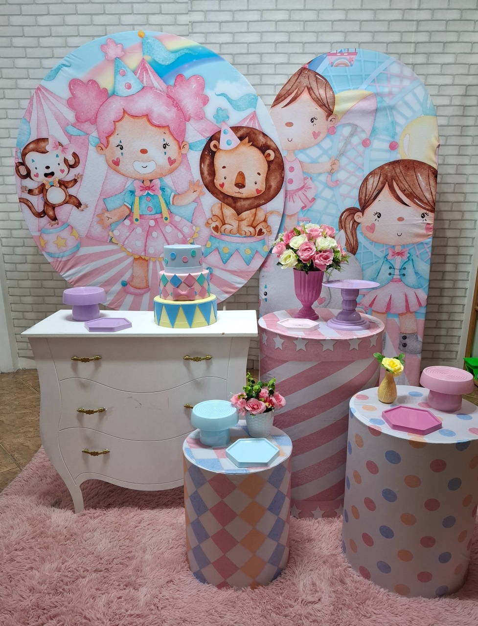 Circo Rosa Kit Ouro - Quel festas ateliê