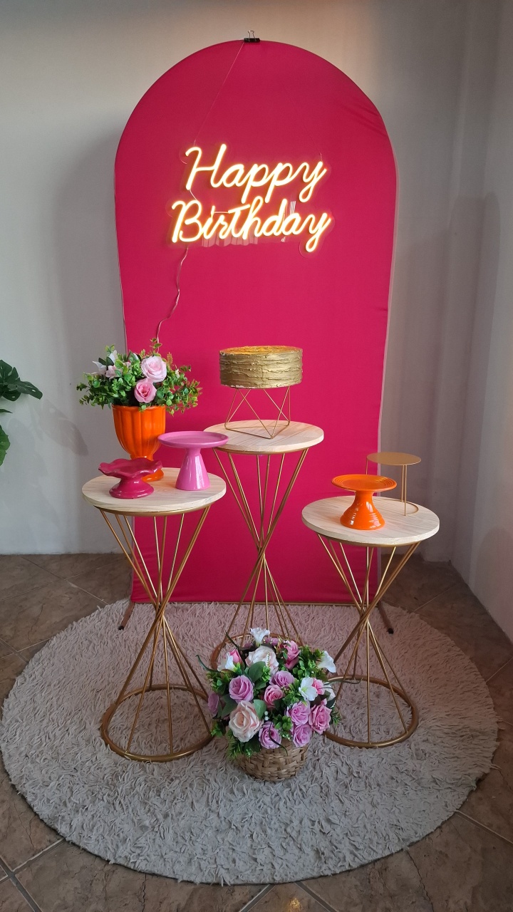 Composição Pink E Laranja  - Quel festas ateliê