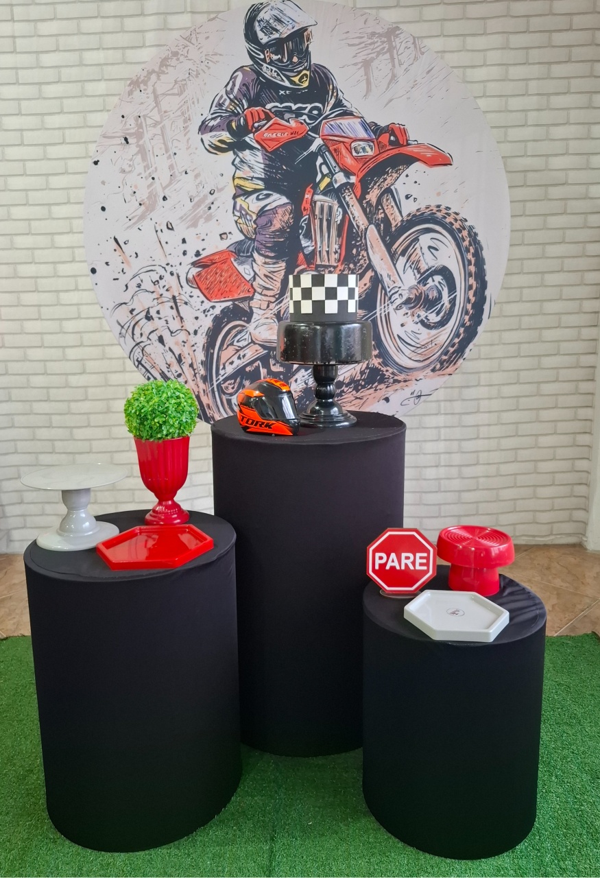 Moto Vermelha Kit Bronze - Quel festas ateliê
