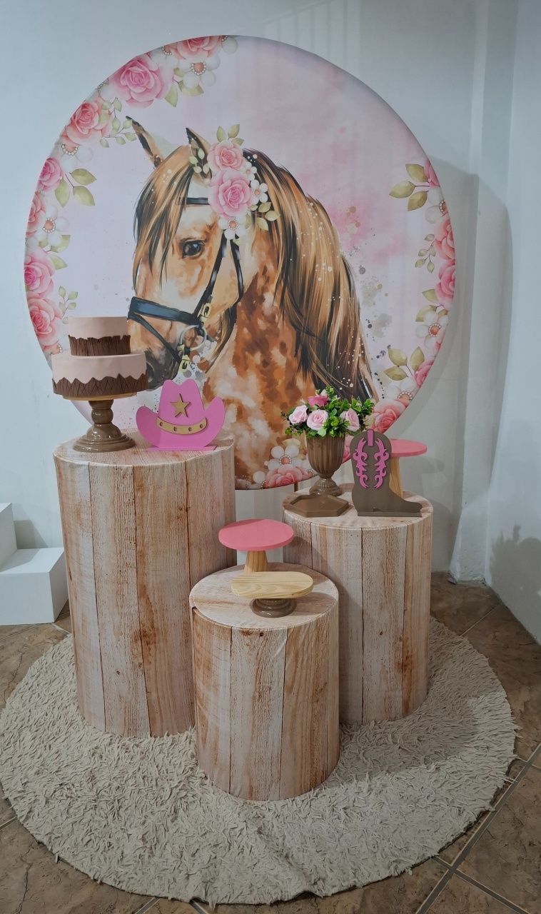 Cavalo Rosa Kit Bronze - Quel festas ateliê