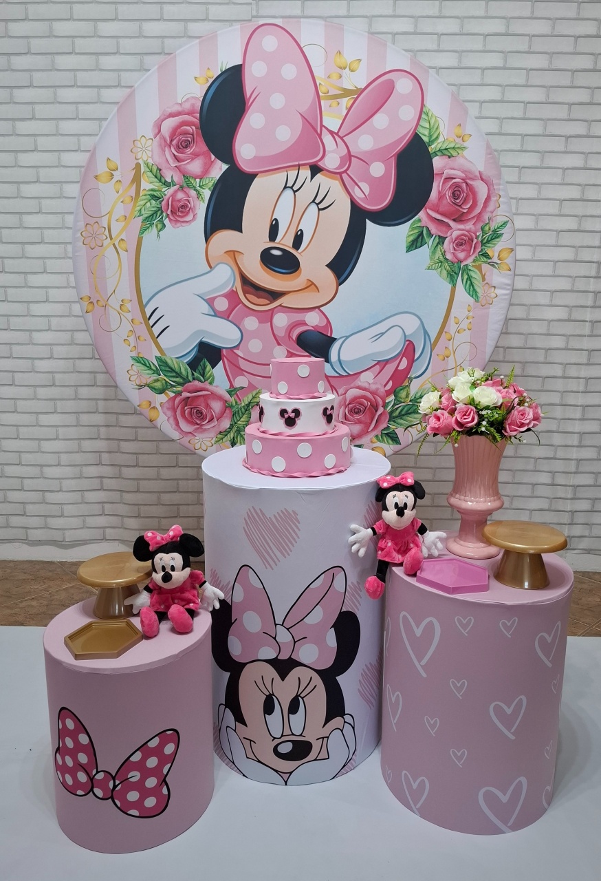 Minnie Rosa Kit Bronze - Quel festas ateliê