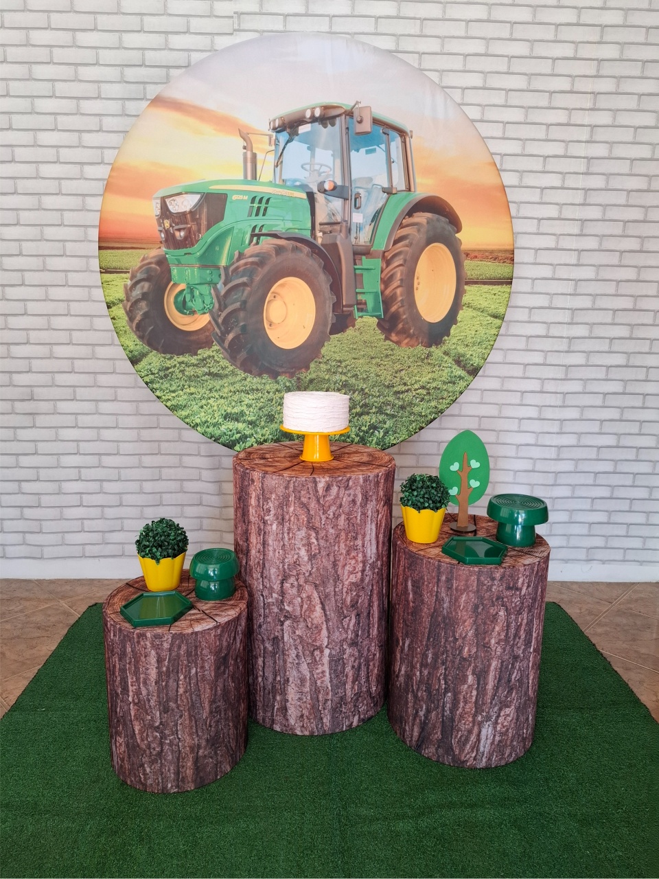 Trator Verde Kit Bronze - Quel festas ateliê