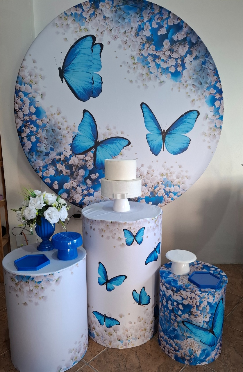 Borboleta Azul Kit Bronze  - Quel festas ateliê