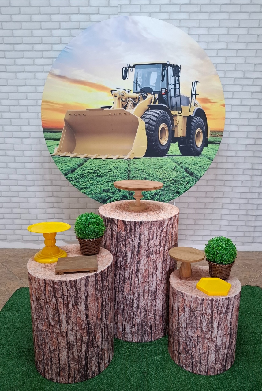  Trator Amarelo Kit Bronze - Quel festas ateliê