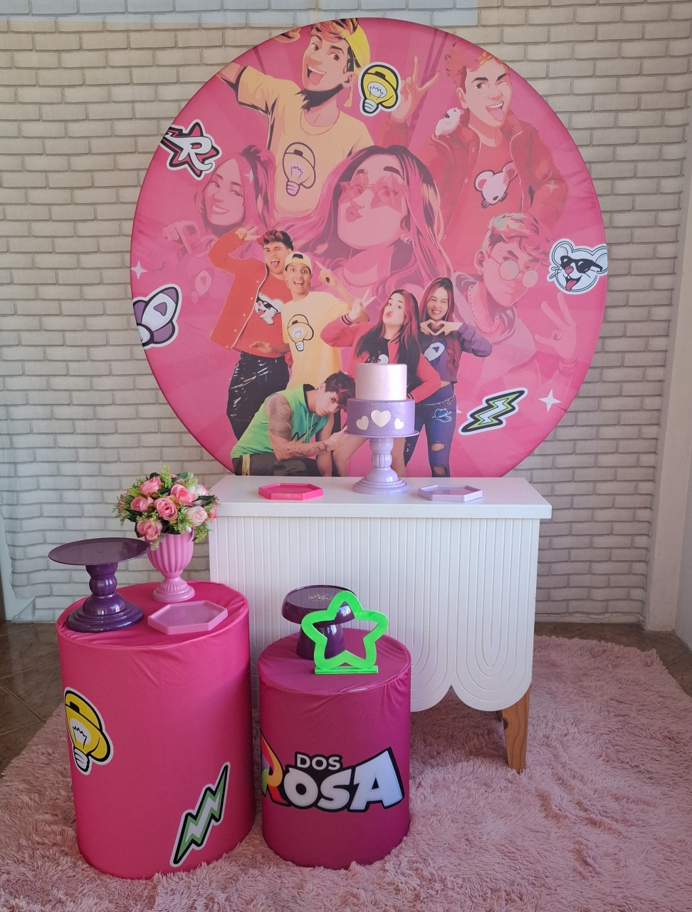 dos Rosa Kit Prata - Quel festas ateliê