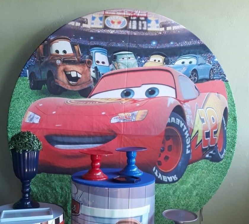 Painel Sublimado Carros  - Kecafestas 