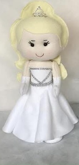 Princesa Branca da Alice No País das Maravilhas Feltro - Kecafestas 