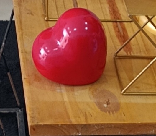Coração Vermelho Cerâmica  - Kecafestas 