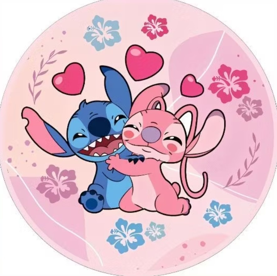 Mini Painel Stitch E Angel  - Kecafestas 